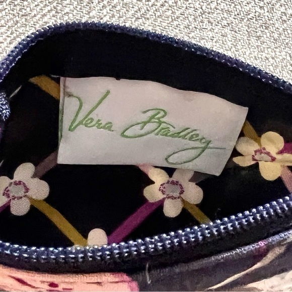 Vera Bradley Floral Nightingale Bird ID Holder Coin Purse Wallet Key Ring - Picture 3 of 7